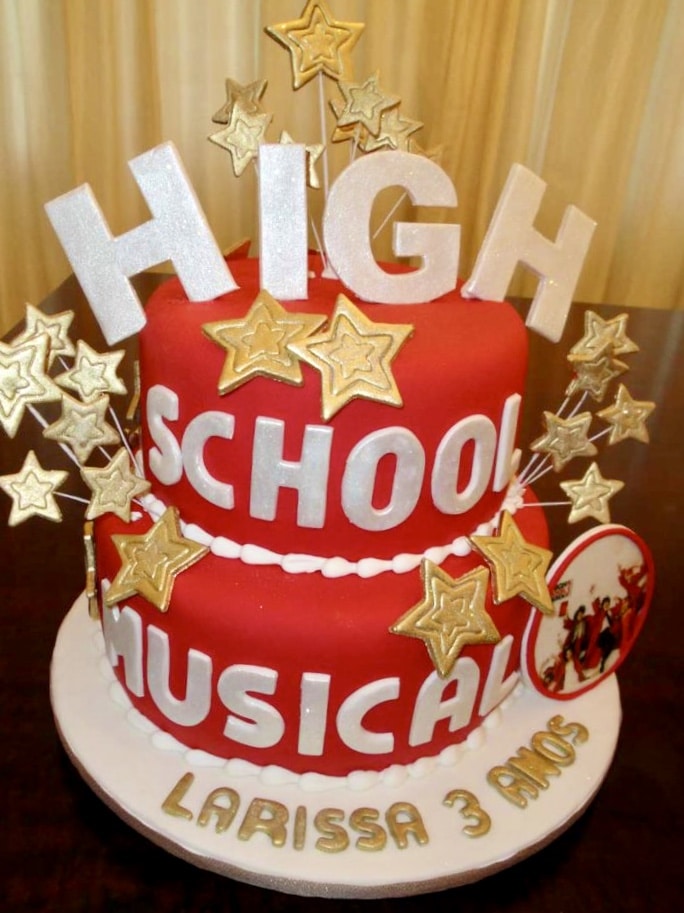 High School Musical Cake: Wildcats Party in Fondant