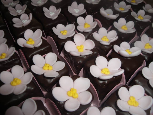 Decorated honey bread with fondant for a children's party